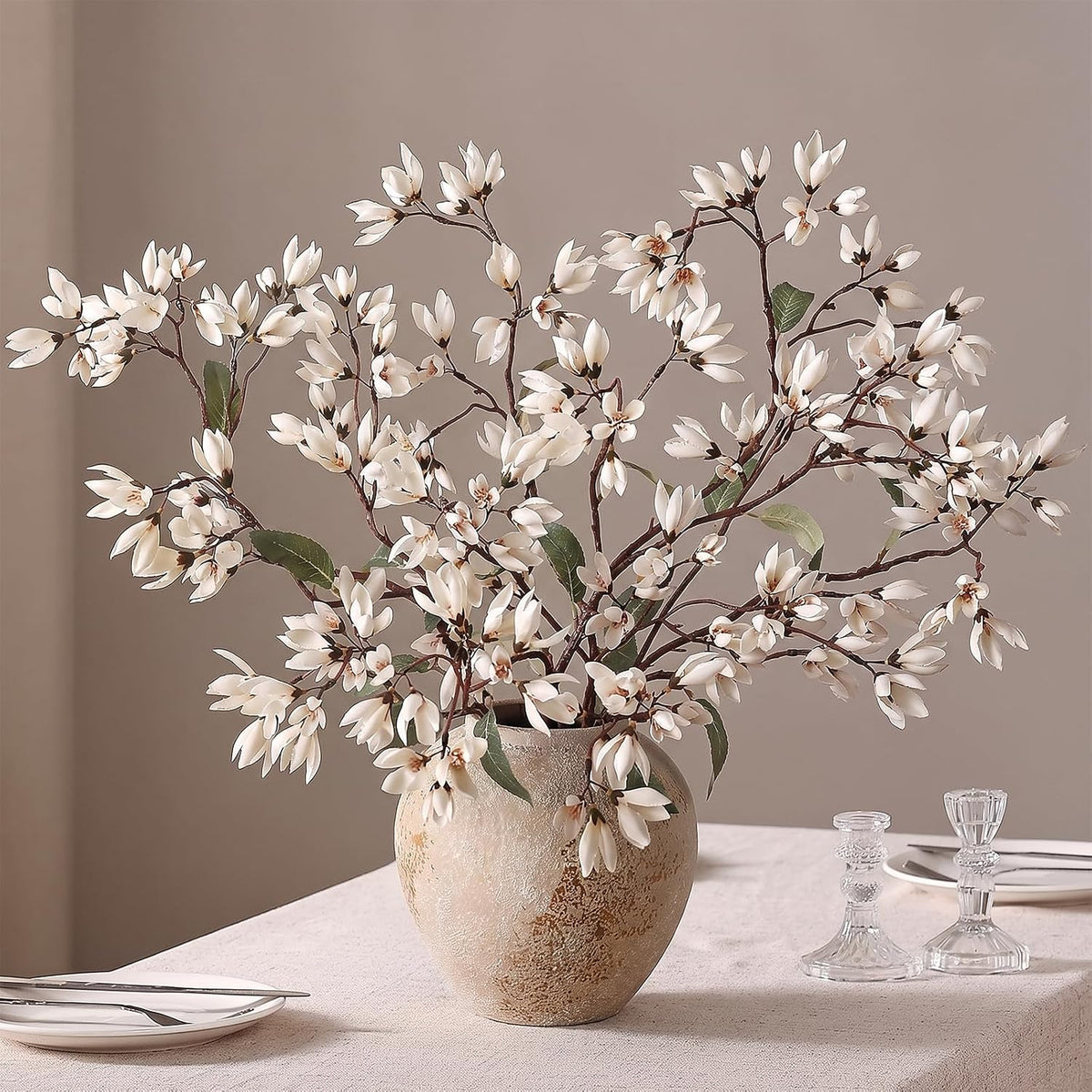 yxzzwl 4pcs 36" fake magnolia champaca silk flower, main product view