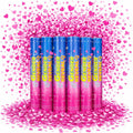Gender Reveal Confetti Cannons Party Poppers – Gender Reveal Cannon Kit with Heart-Shaped Confetti – Easy Twist Shooters for Baby Reveal Party Decorations (Pink Confetti Cannon)