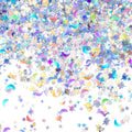 Skylety 60 G/ 2.1 oz Holographic Star Moon Glitter Fairy Confetti Sequin Galaxy Iridescent Metallic Glitter Foil Confetti Sequin Scatter for Valentines Wedding Party DIY(10 mm, 6 mm,Silver)