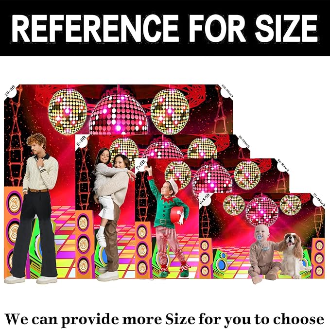 20X10ft Dance Party Backdrop Retro 70s 80s 90s Theme Glitter Stage Dance Ball Background Disco Party Decoration DJ Backdrop Banner for Birthday Party Prom Portrait Photo Shoot Polyester,Purple