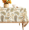 patdrea Designer Vintage French Rectangle Table Cloth,Italian Floral Wrinkle Free Farmhouse Long Tablecloth,Decor Table Cover for Kitchen Dining,Christmas,Tea Party,Thanksgiving,63"x102"-Lysaniya