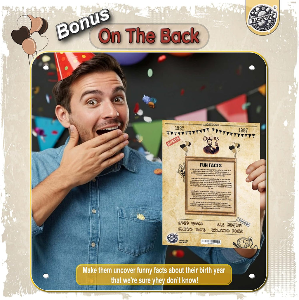 Back2Time 80th Birthday Cards for Men & Women - Back In 1946 Newspaper (Bday Card + Envelope) Large HAPPY BIRTHDAY Decorations for Her Him Vintage Funny card for Wife Husband & Grandparents 80 years