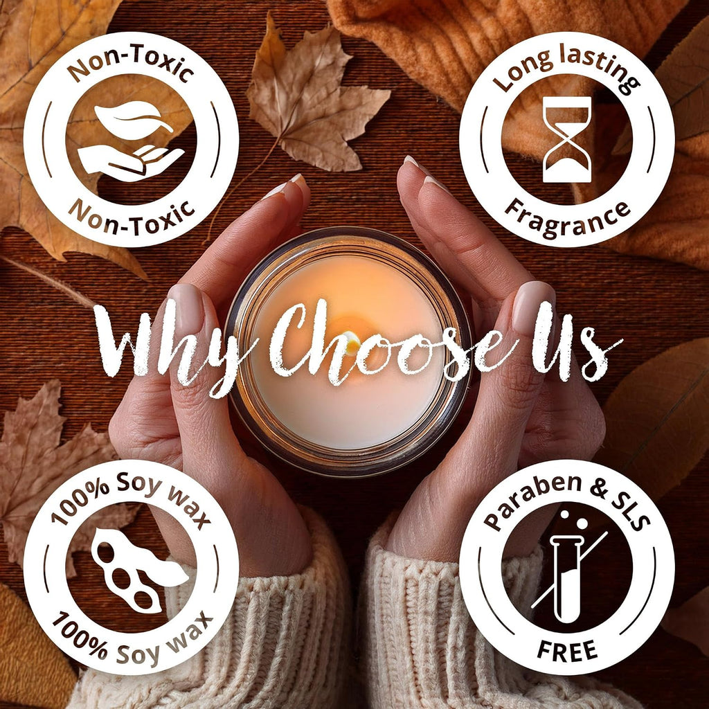 Wax & Wit Warm and Cozy Christmas Candles Scented – Orange, Cinnamon, Clove, Pine – Fall Candle, Perfect Holiday, Winter, Xmas, Autumn Gifts – 9oz, Soy Wax, 50 Hour Burn