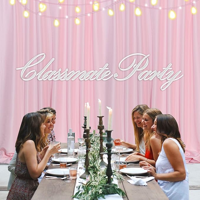 MEETSKY Pink Backdrop Curtain for Parties Baby Shower Pink Photo Curtains with Rod Pockets Backdrop Drapes Privacy Fabric Decoration for Wedding Birthday Gril Party Home Decor, 5ft x 10ft, 2 Panels