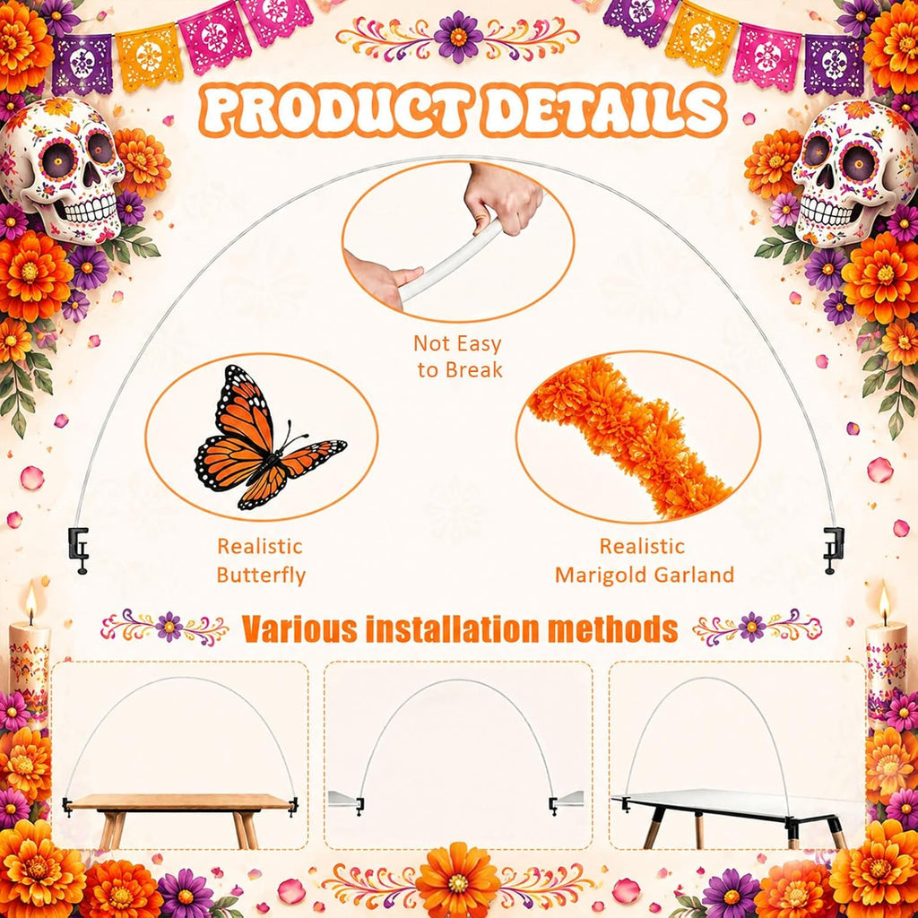 marigold table arch kit for day of the, close-up detail