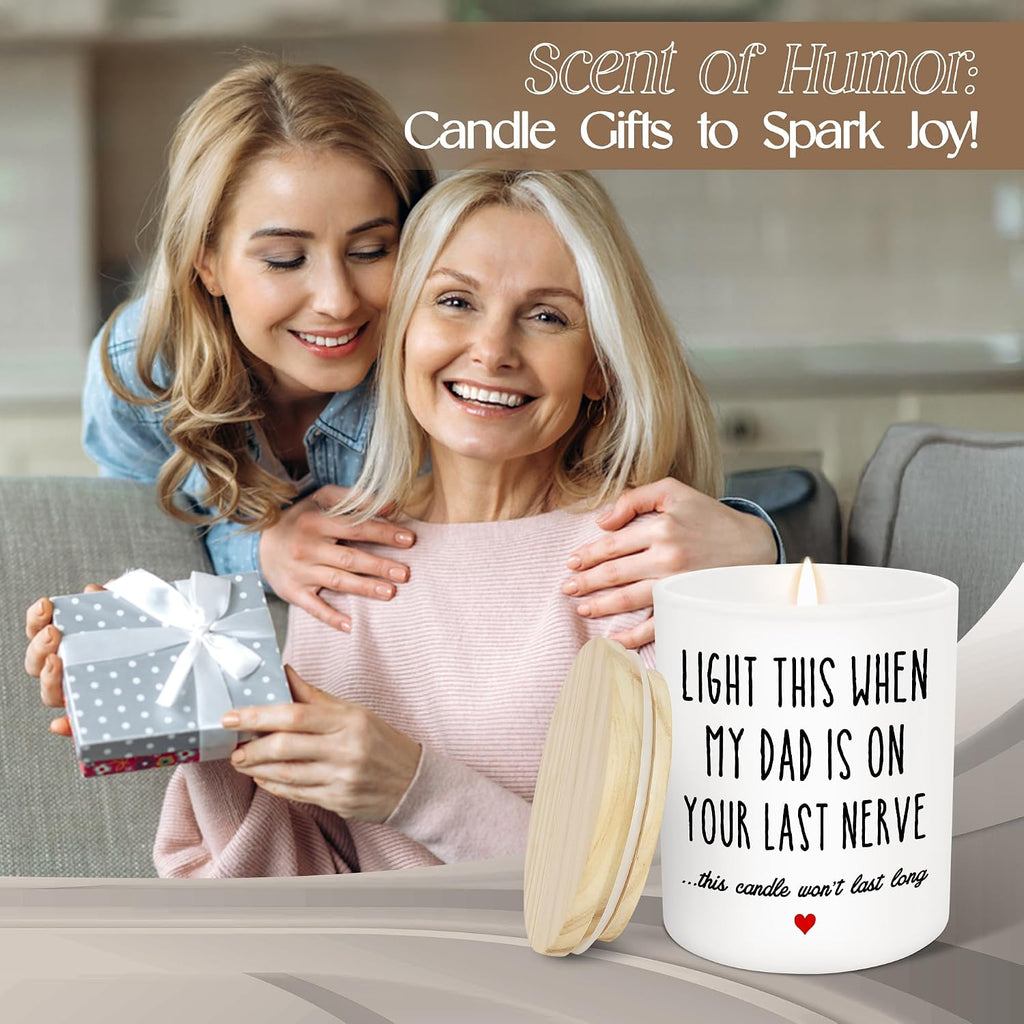 Funny Gifts for Mom - Long Lasting Vanilla Lavender Candle 10 Oz - Birthday Gifts for Mom from Daughter Son, Mothers Gift for Mama Mother in Law, Grandma Gift Ideas