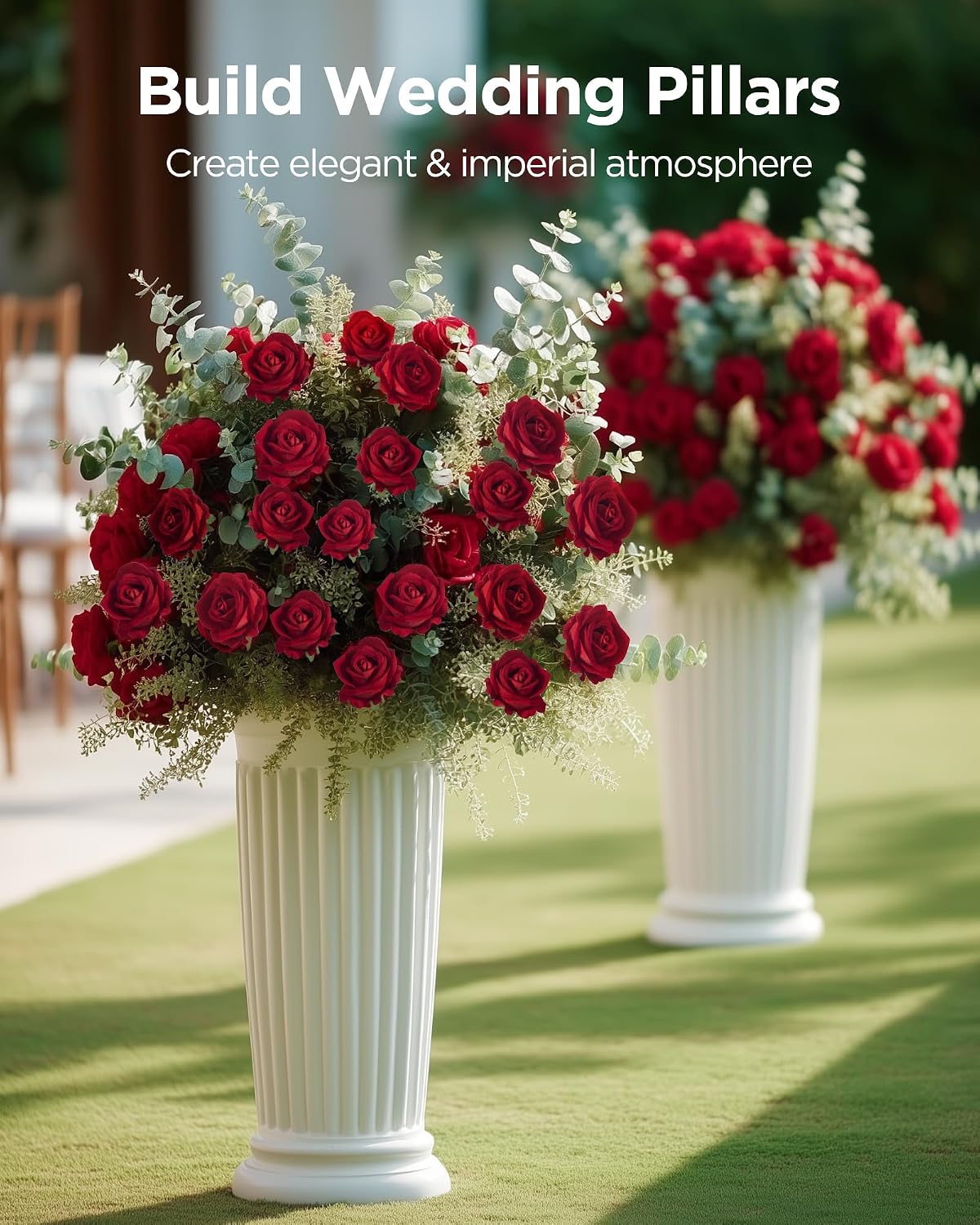 innogear red roses artificial flowers 50 pcs fake showing dimensions