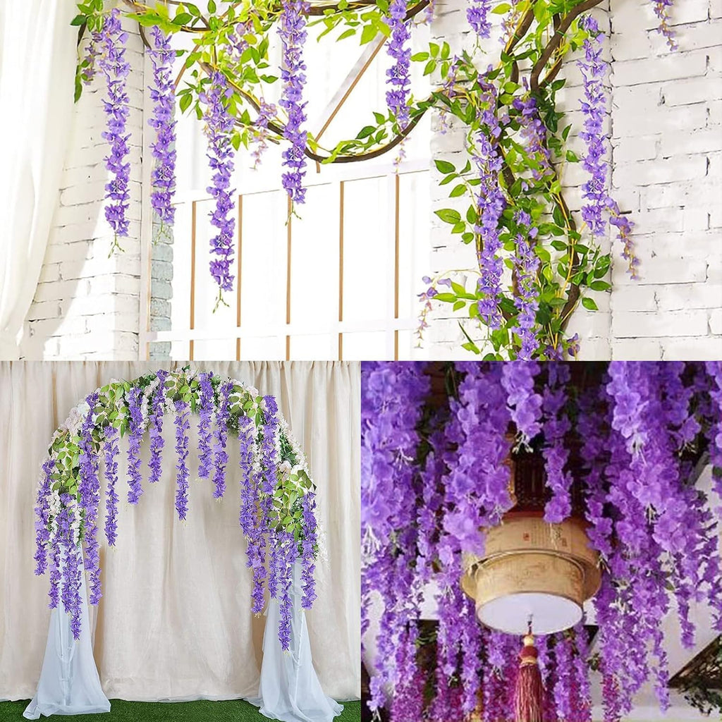 artificial wisteria hanging flowers fake wisteria flower garland, package contents