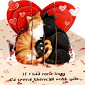 Pop Up Anniversary Card - Cat Couple Theme 3D Romantic Anniversary Pop Up Card Cute Wedding, Birthday Thinking of You Cards with Envelope Gift for Cats Lover, Her, Him, Wife, Girlfriend, Boyfirend, Husband