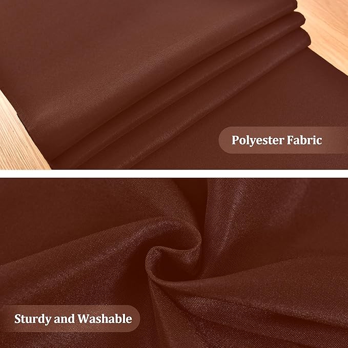 Farmhouse Chocolate Table Runner Dining Table Runners 60 Inches Long Coffee Table Runner for Dresser Living Room Bedroom Holiday Party Banquet 12X60 Inch