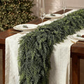 6ft christmas cedar garland, real touch soft greenery, main product view
