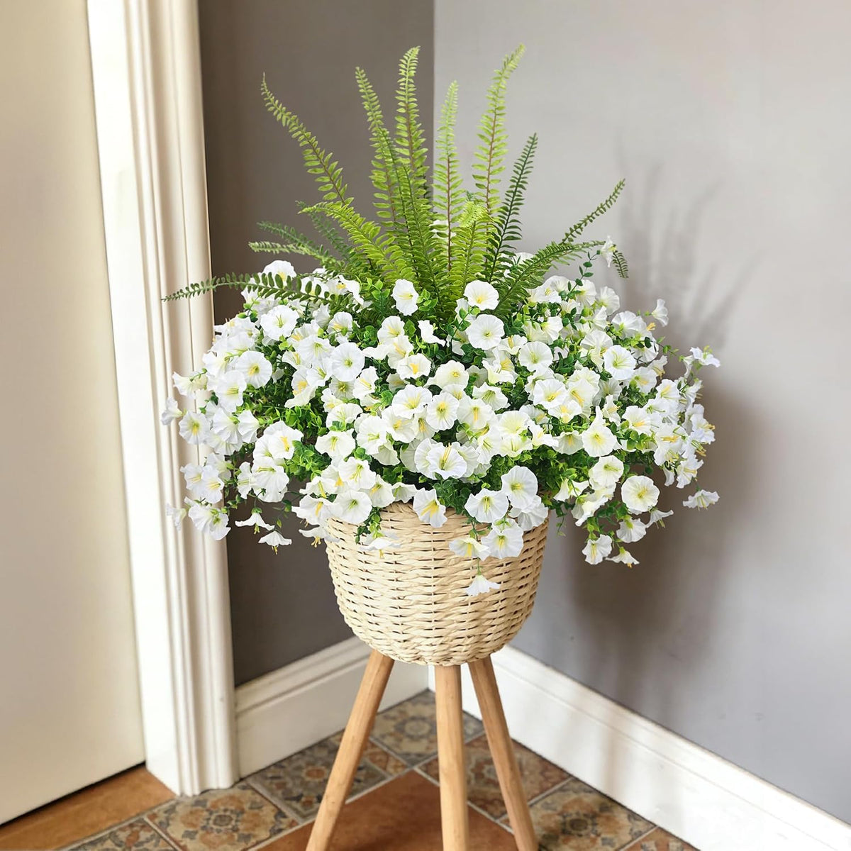 hrobek artificial flowers for outdoors uv resistant silk, side view