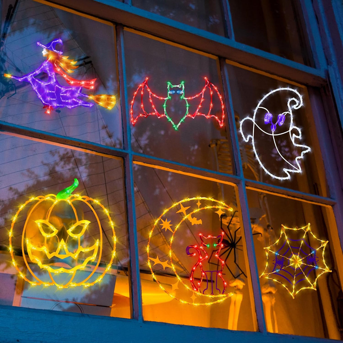 TRWYMZ Halloween Decorations - 16" Halloween Window Silhouette Lights