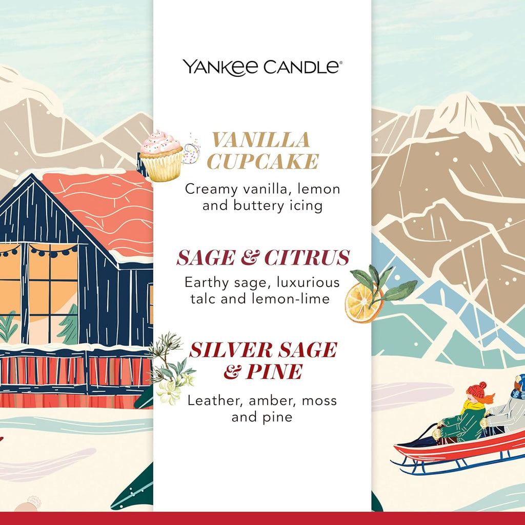 Yankee Candle Christmas Scented Candles Gift Set, 6 Filled Mini Votive Candles, Après Ski Collection, Perfect Christmas Gifts for Women