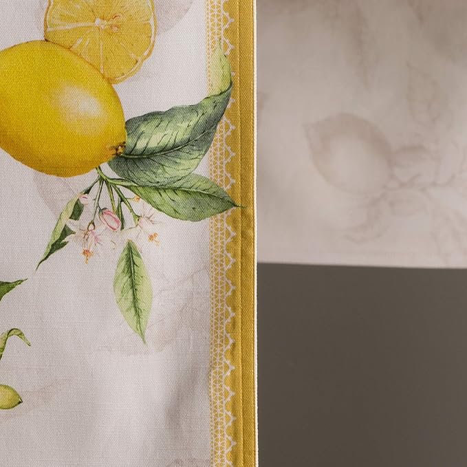 Maison d' Hermine Table runner 100% Cotton Double Layer Table Runners 72 inches long Decorative for Home Kitchen Dining Party Baby Shower Wedding Bridal Shower Spring Summer (Limoncello, 14.50" x 72")