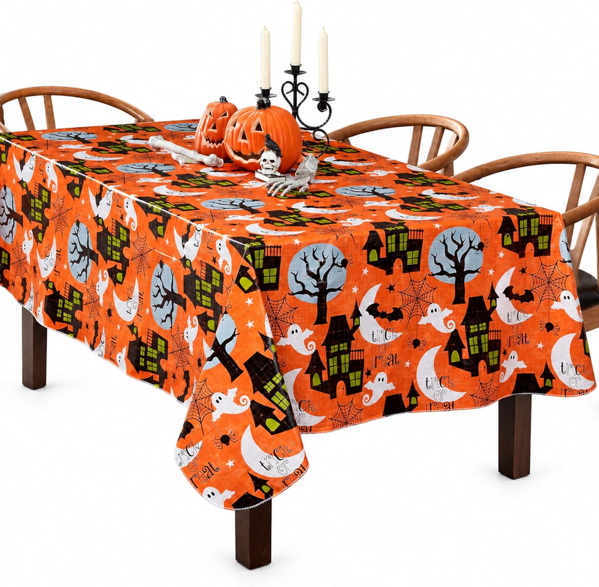 Newbridge Halloween Scream 60 x 120 Inch Rectangle Vinyl Tablecloth