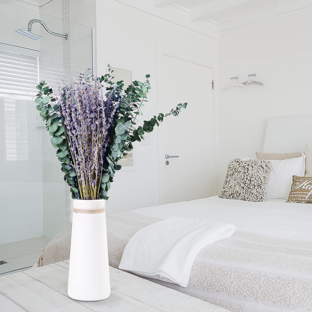 115 Pcs Eucalyptus Stems & Lavenders Flowers Bundles for Shower, 17'' Upgrade Hanging Shower Plant, Natural Real Eucalyptus Leaves Lavenders Stems with Chrysanthemums, Fragrant Bathroom Decor