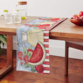 Tache Fruity Drinks Colorful Watermelon Lemonade Decorative Spring Summer Woven Tapestry Table Runners, 13x72
