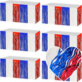 6 Pack 29x108 Inch White Blue Red Wave Foil Fringe Table Skirts Metallic Banner for Tinsel Streamer Garland Backdrop for Parade Floats Wedding, Mother's Day, Birthday Mardi Gras Party Decorations