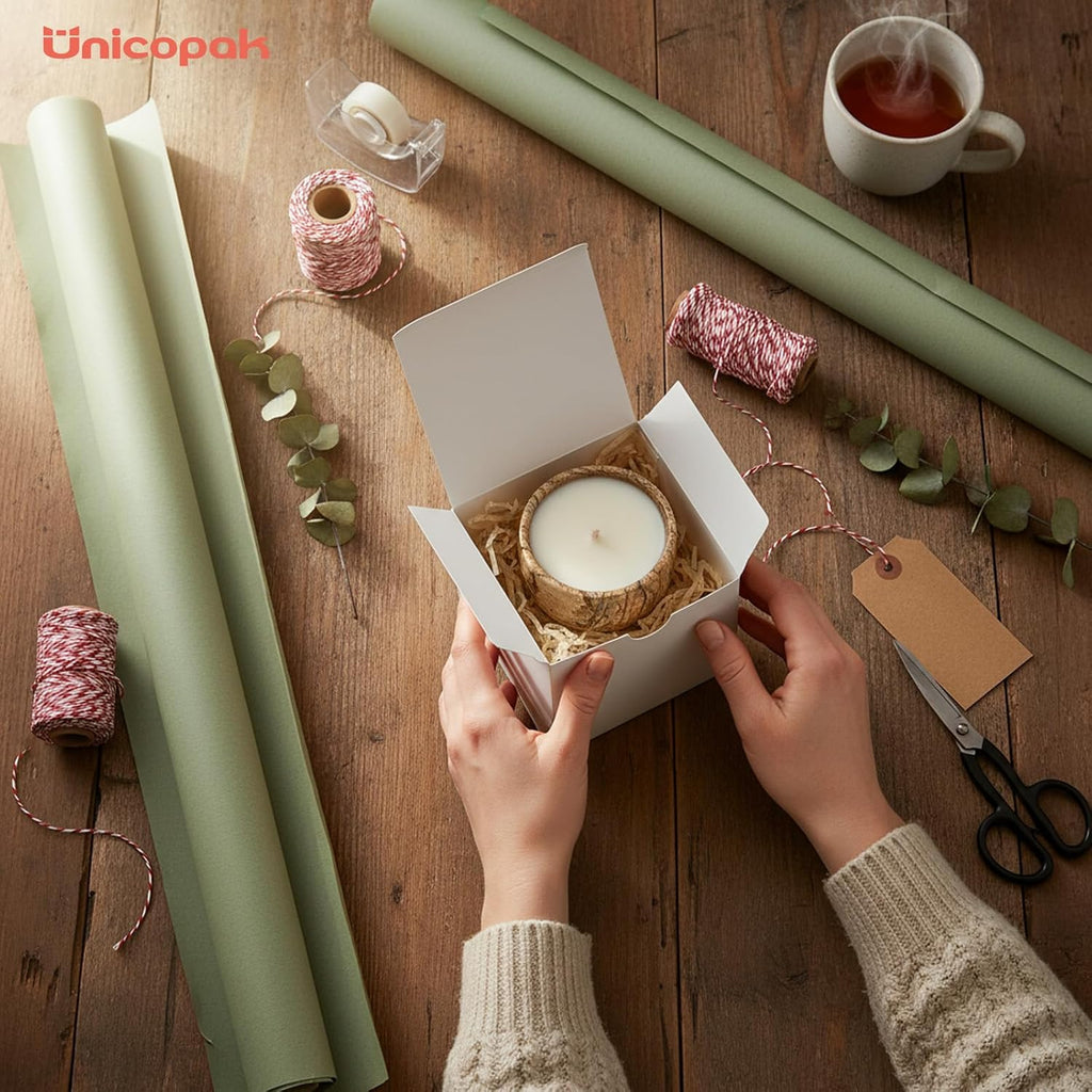 UnicoPak 30 Pack 5x5x5 Gift Boxes, Sturdy Small White Gift Boxes for Presents, Ornaments, Candles, Mugs, Easy Pop-up Assembly, Ideal for Birthday Christmas Party Business