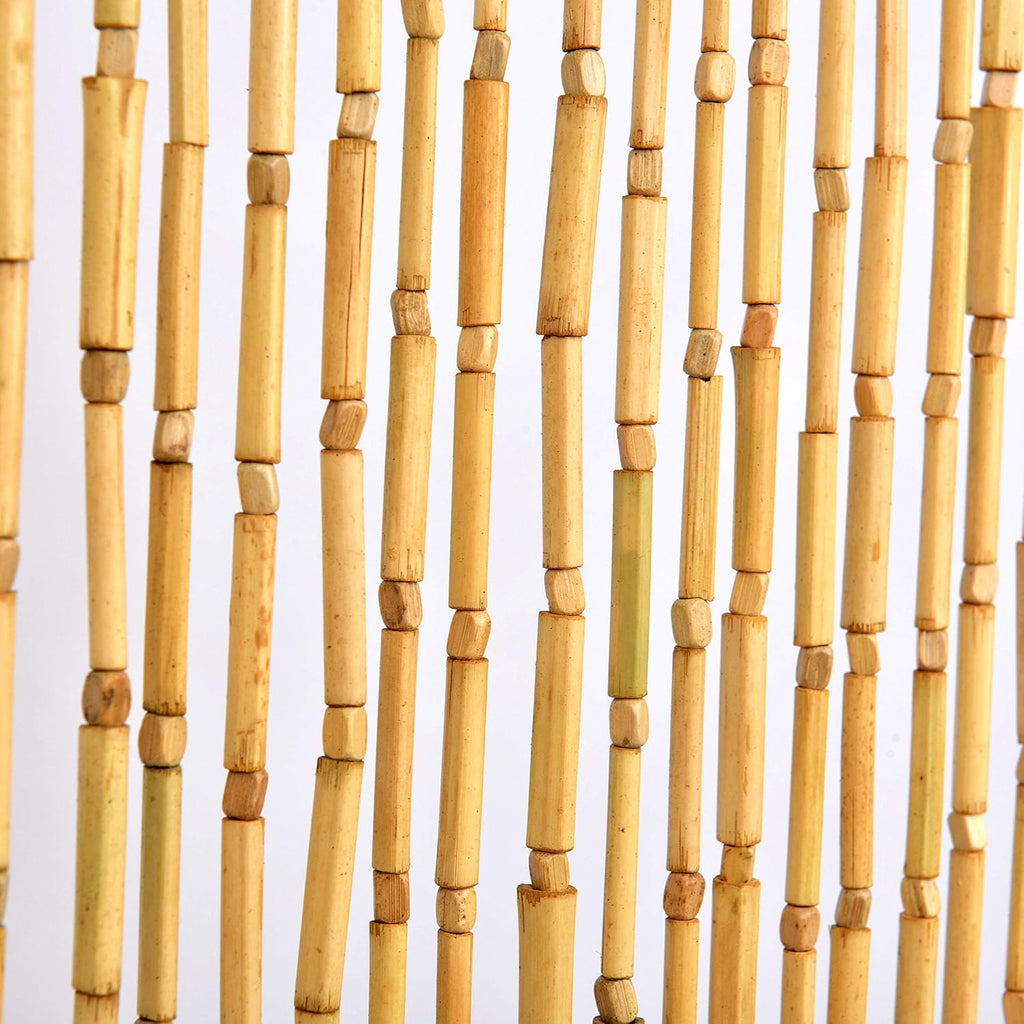36inch x 79inch natural wood and bamboo beaded, main product view