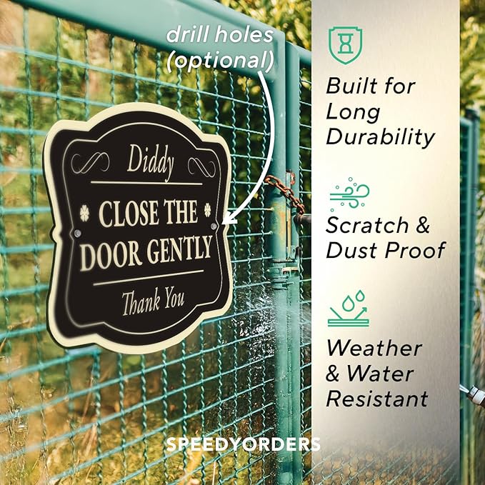 Custom Decorative Outdoor Metal Sign - Personalized Aluminum, Waterproof Design - Black Charcoal 30x24 In