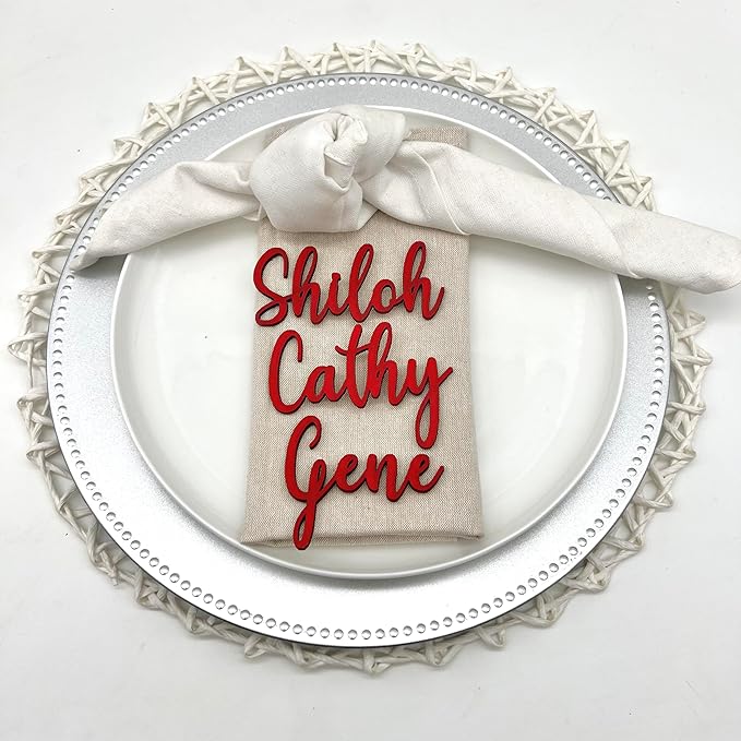 Wedding Name Tags, Personalized Place Cards Table Decoration For Birthdays, Bachelorette,Parties, and Events, Escort Name tags