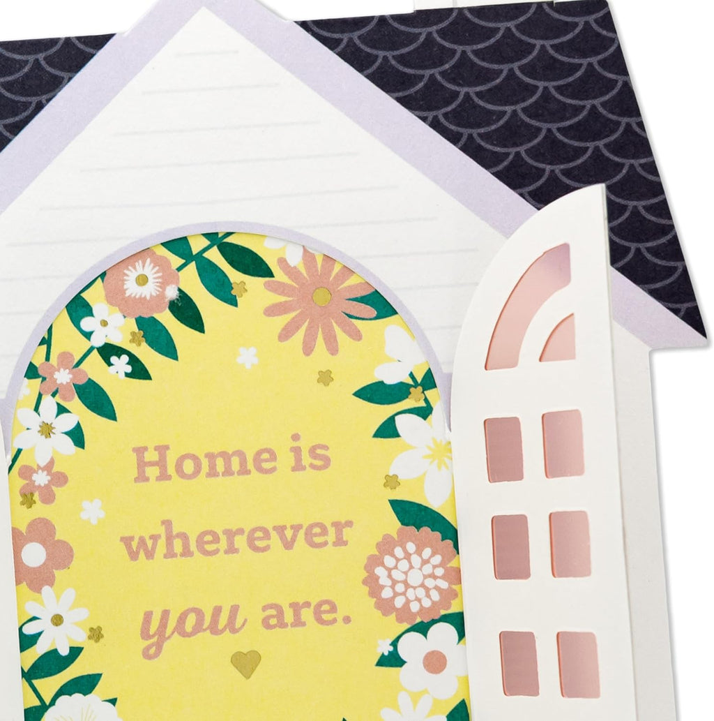 Hallmark Paper Craft Mother's Day Card for Mom, Wife, Nana, Mimi (Home Is Wherever You Are) House with Moveable Windows