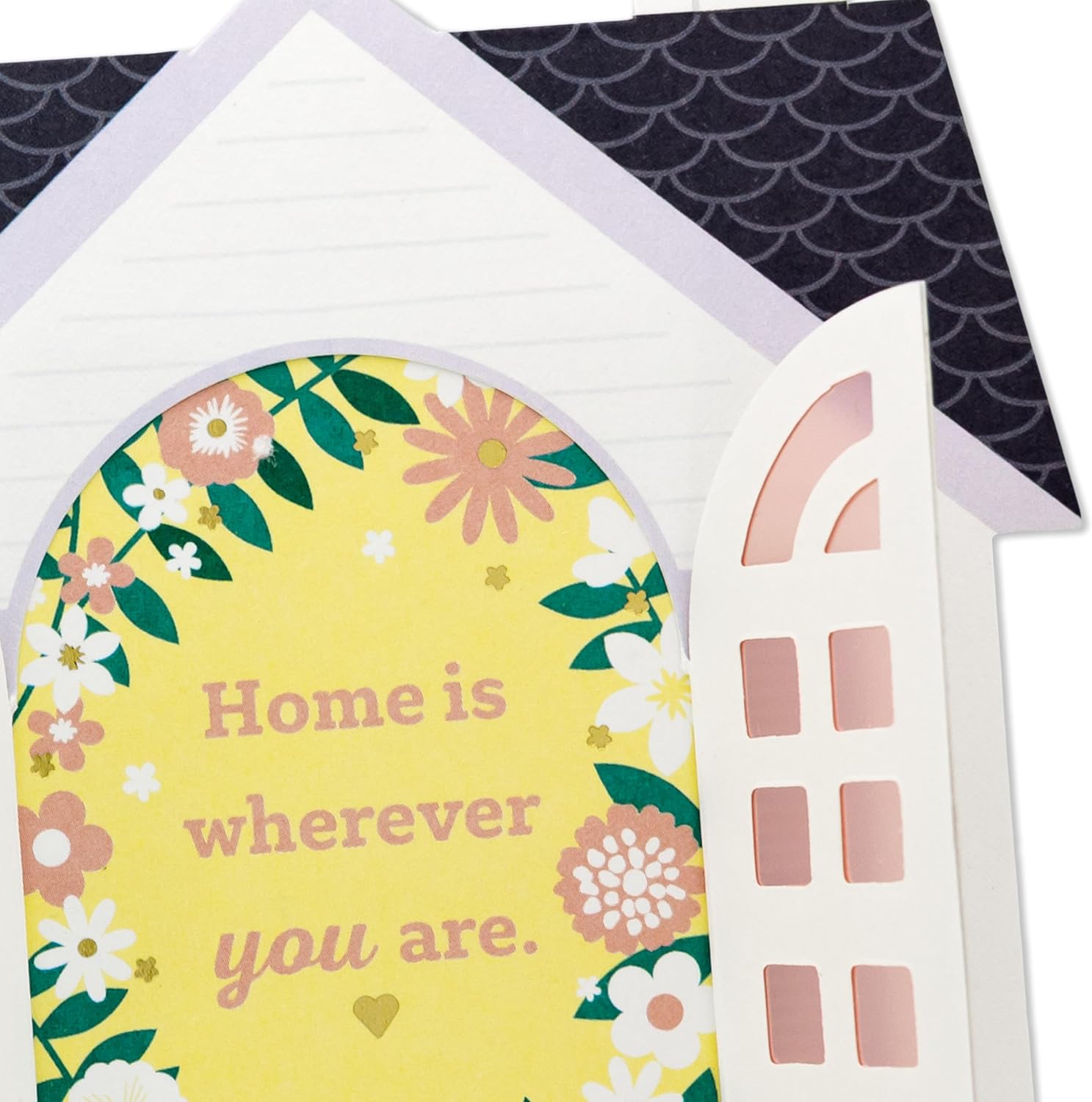 Hallmark Paper Craft Mother's Day Card for Mom, Wife, Nana, Mimi (Home Is Wherever You Are) House with Moveable Windows