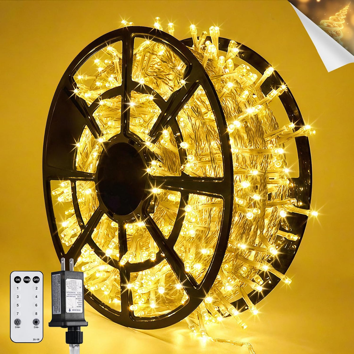 jmexsuss 168ft 600 led christmas lights outdoor waterproof shown in use