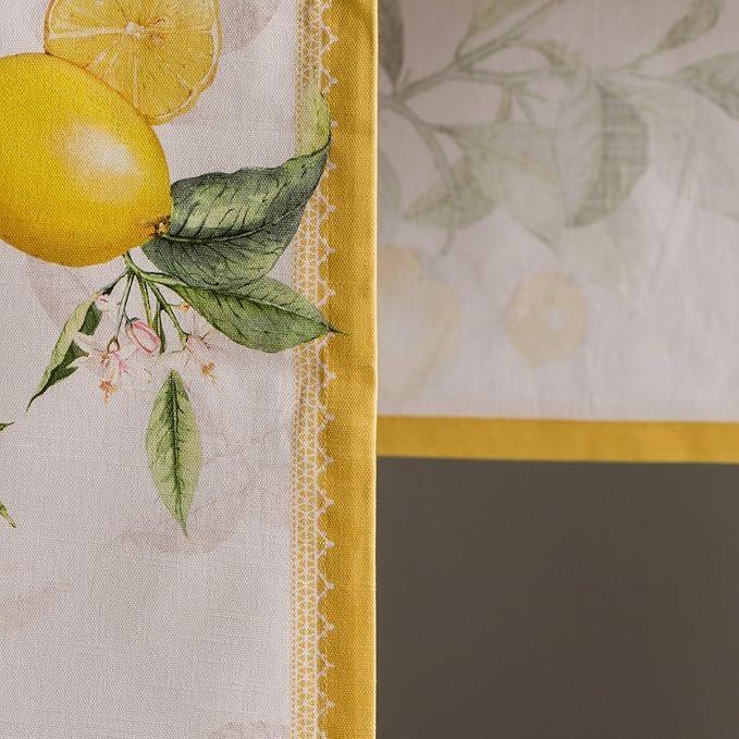 Maison d' Hermine Table Runner 100% Cotton Single Layer Table Runners 108 inches Long Decorative for Home Kitchen Dining Party Wedding Bridal Shower Spring Summer (Limoncello, 14.50" x 108")