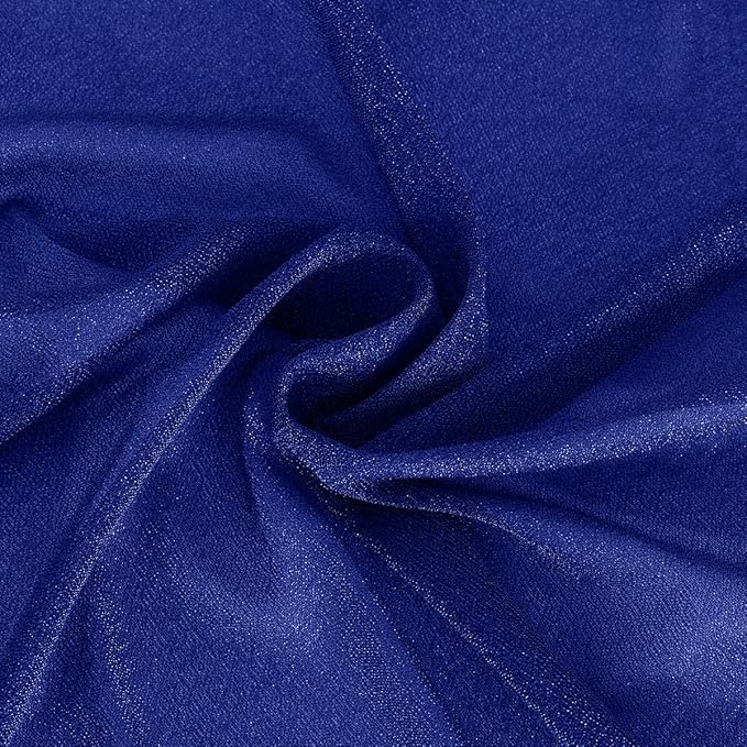 Royal Blue Wedding Arch Draping Fabric 2 Panels 29" x 20 FT Blue Wedding Drapes for Backdrop Sheer Curtain Drapes for Romantic Bridal Baby Shower Ceremony Birthday Party Fall Outdoor Events