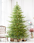 7ft pre-lit christmas tree fir with remote control, main product view