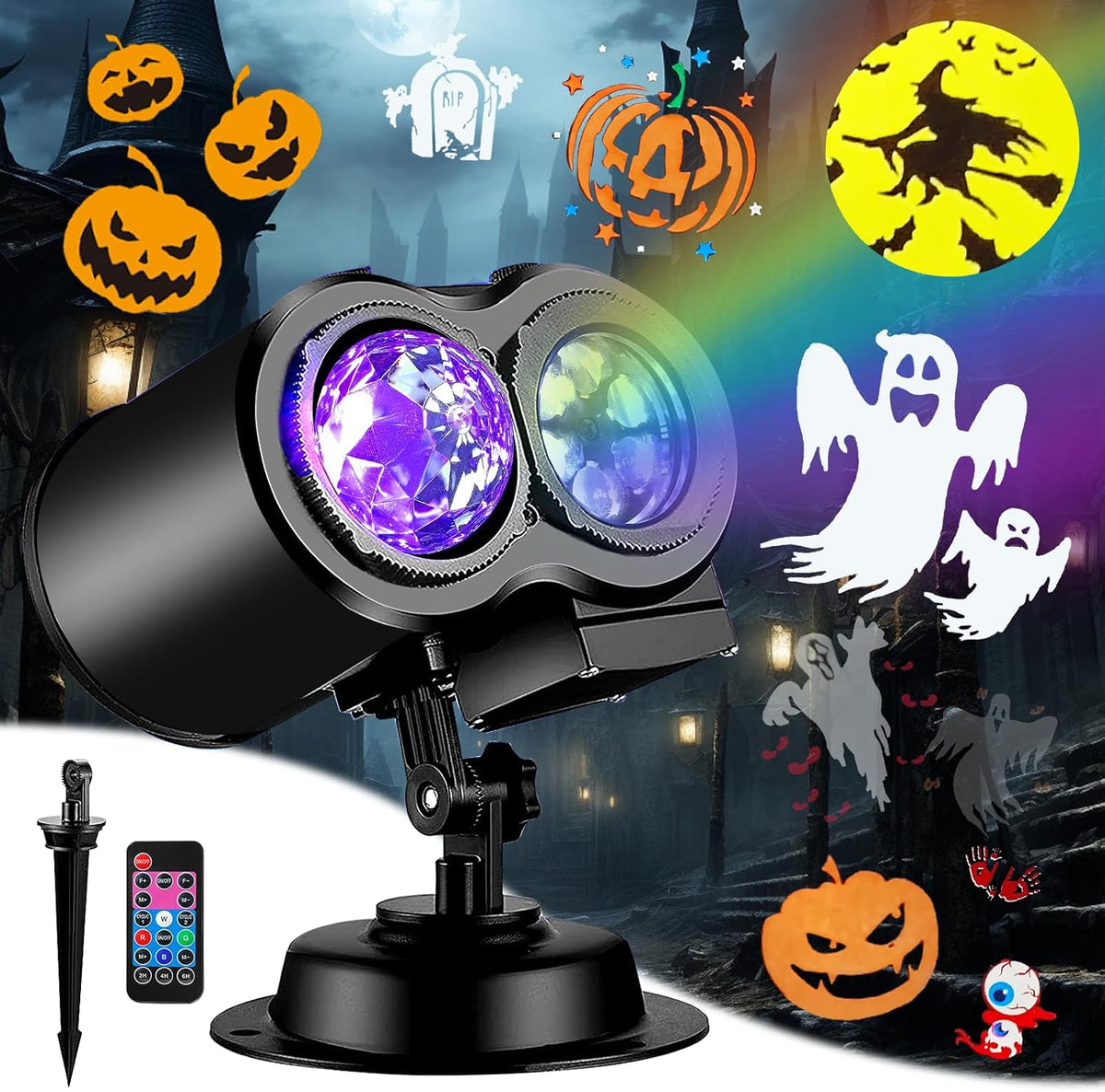 brighter halloween projector lights, 2026 upgraded halloween decorations, main product view