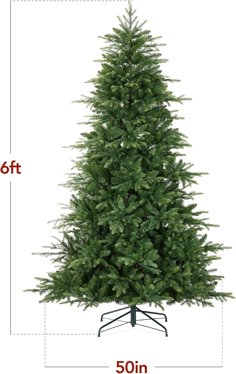 best choice products full aspen christmas tree, 6ft, view 9