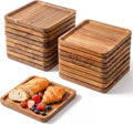 wenqik 18 pieces acacia wood tray set, serving, main product view