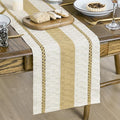 Artoid Mode Burlap Brown Farmhouse Woven Rustic Table Runner, Seasonal Holiday Hollow Kitchen Dining Table Decoration for Home Party Decor 12x60 Inch
