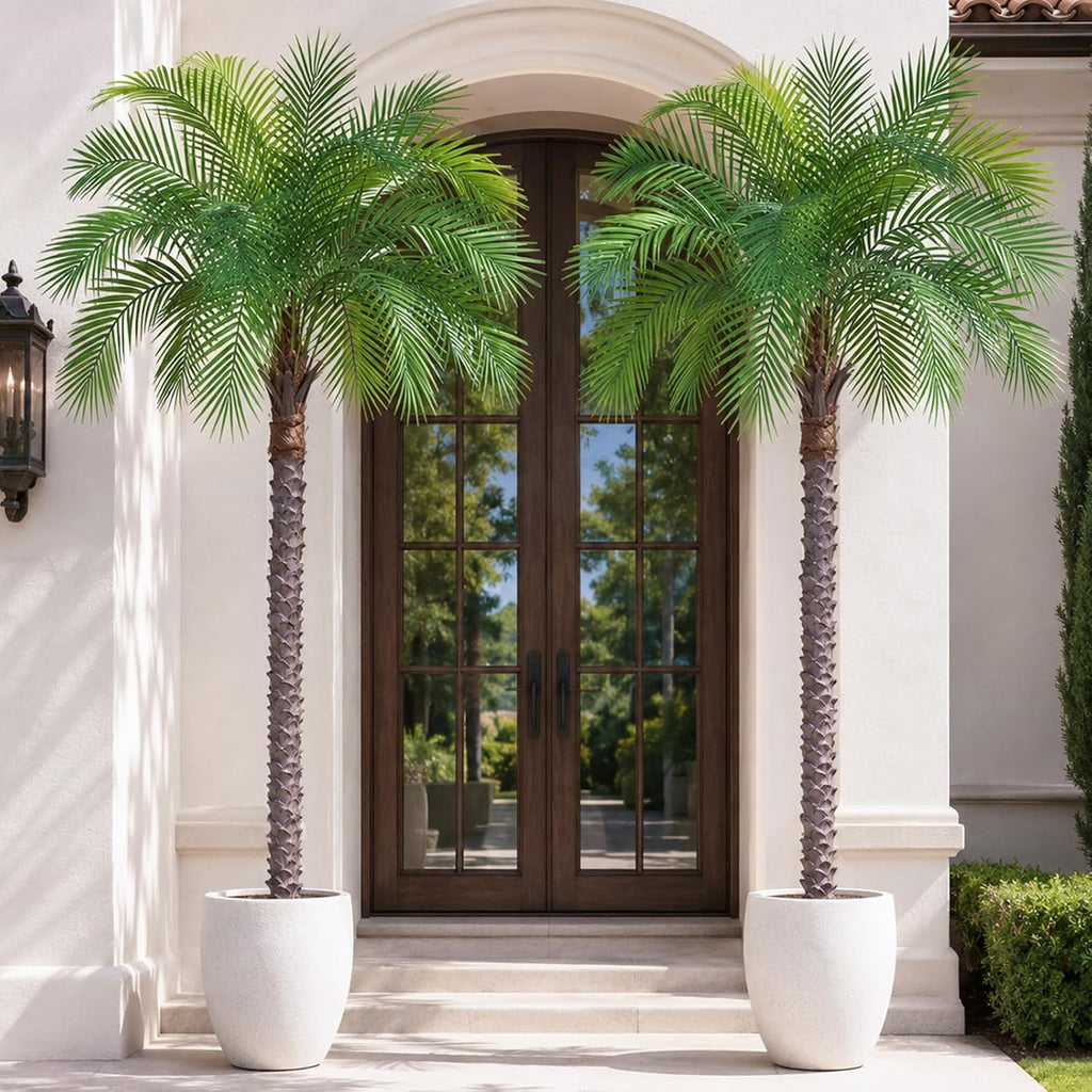 6ft artificial phoenix palm tree, faux coconut silk, main product view