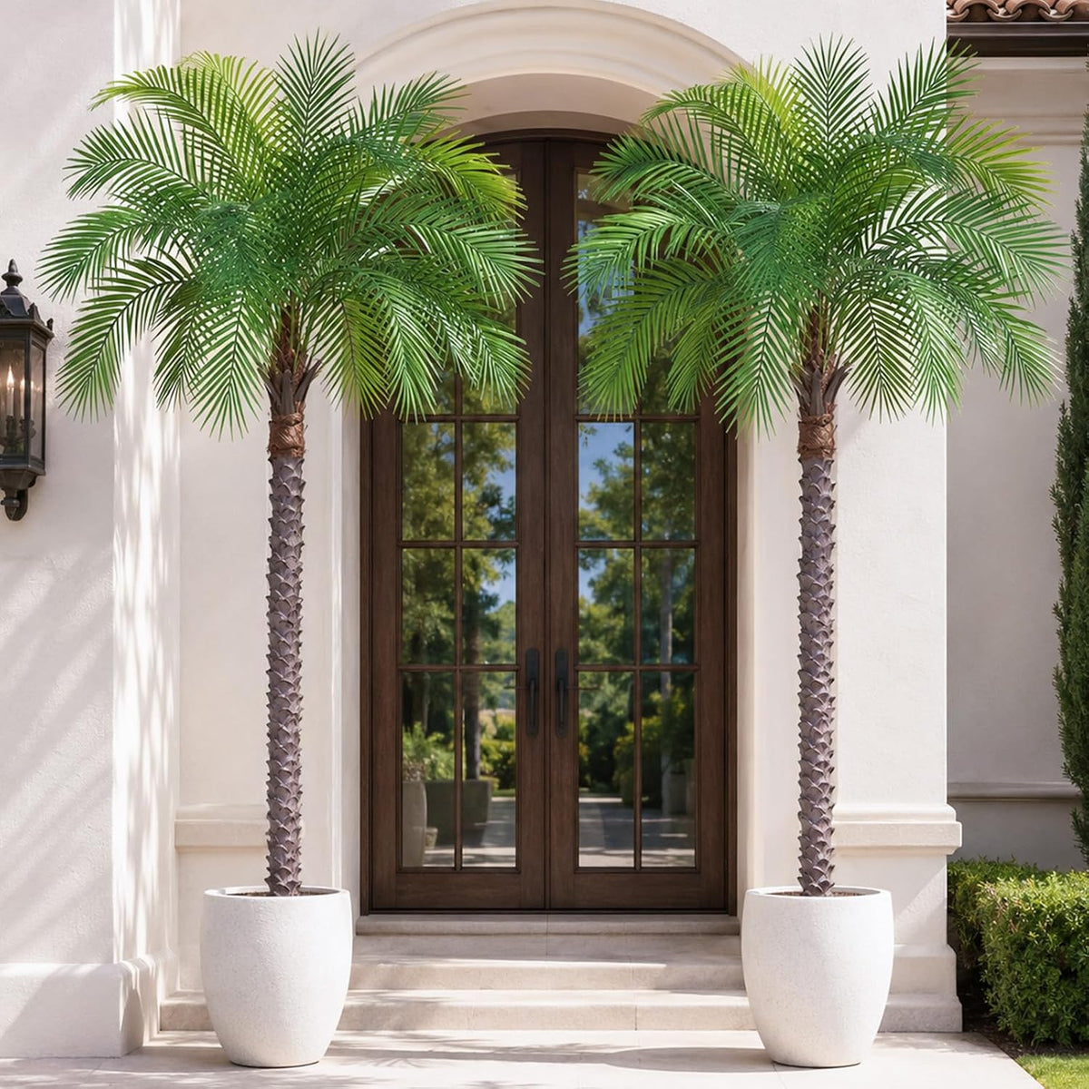 6ft artificial phoenix palm tree, faux coconut silk, main product view