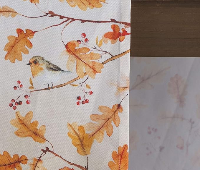 Maison d' Hermine Table Runner 100% Cotton Single Layer Table Runners 36 inches Long for Thanksgiving Christmas Decorations Home Kitchen Dining Party Wedding (Oak Leaves, 14.5" x 36")