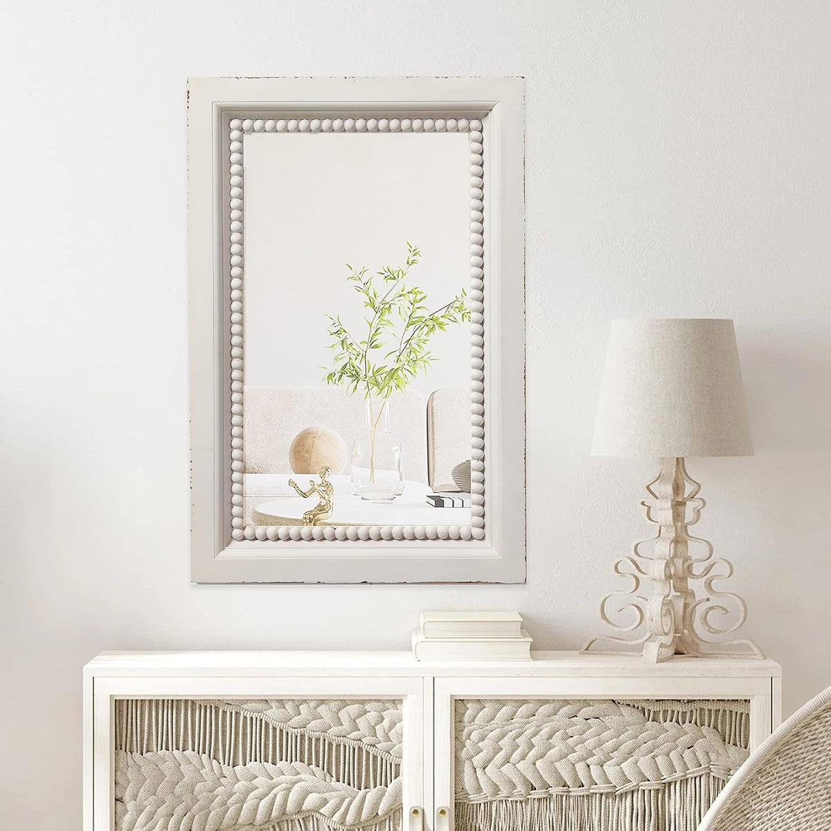 boho white mirrors for wall decor 24 x, main product view