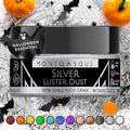 MONÉGASQUE Silver Edible Glitter for Drinks 7g – Edible Glitter for Cakes & Cocktails – Luster Dust for Drinks, Cocktail, & Cakes – Silver Cake Decorations Spray Sprinkles & Halloween Drink Shimmer