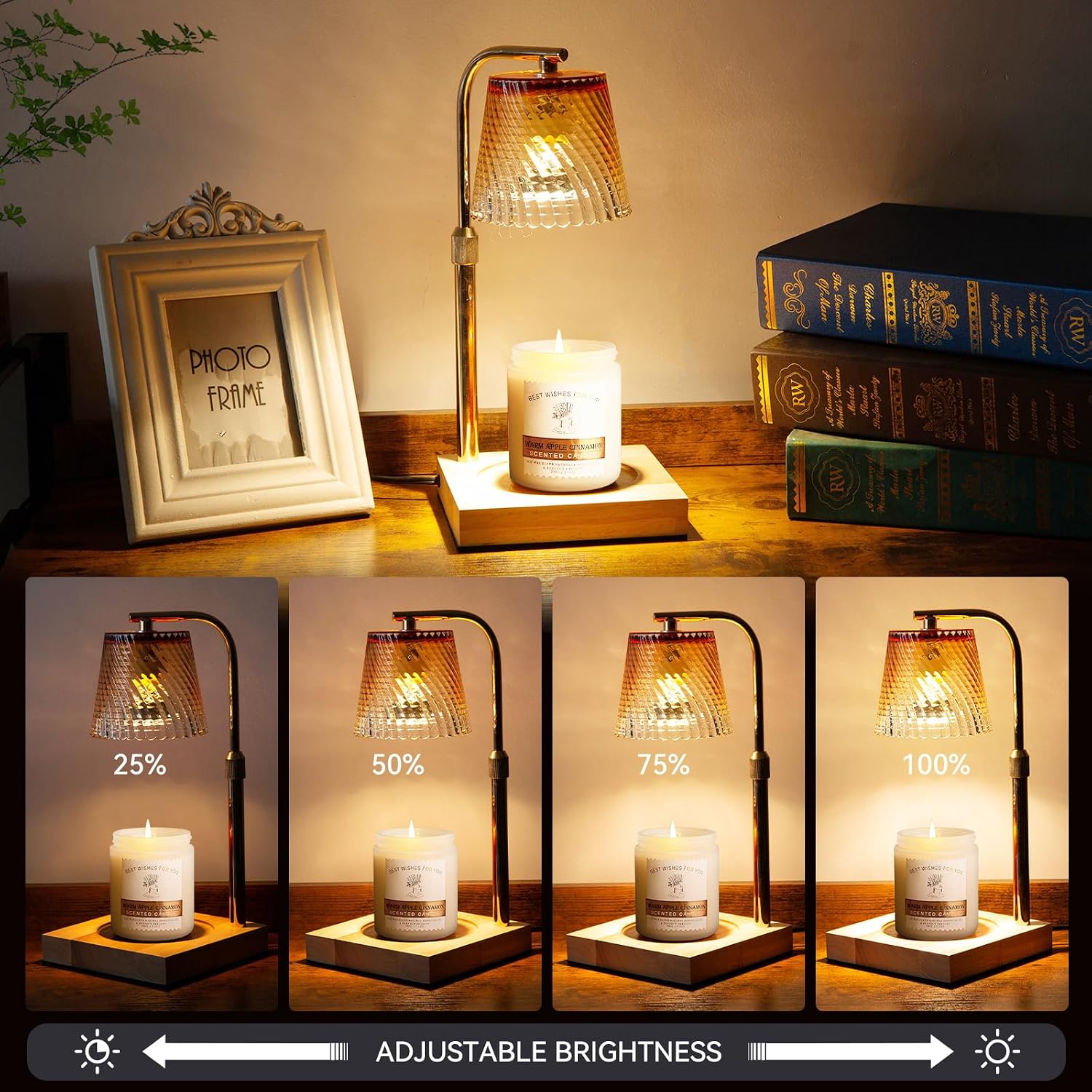 Candle Warmer Lamp with Timer, Height Adjustable Dimmable Wax Melts Warmer for Jar Candles, House Warming Home Decor Christmas Birthday Gifts for Women Mom