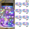 8 Pack Fairy Lights 7Ft 20 LED Twinkle String Lights 3 Modes Battery Operated Waterproof Firefly Starry for Mason Jar Party Wedding Christmas Valentines Day Table Centerpieces,Rainbow