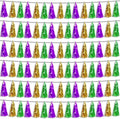 6P Purple Green Gold Foil Fringe Metallic Tassel Streamers Banner Tassel Garland for Parade Floats, Bachelorette, Wedding, Birthday, Graduation, Christmas, Bridal/Baby Shower Party Decorations