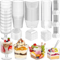 430 Pack Mini Dessert Cups with Lids and Spoons, Shooters Cups for Party, 4 oz, 5 oz 7 oz Clear Yogurt Parfait Cups for Pudding, Fruit, Mousse, Party Catering, Snacks & Appetizers