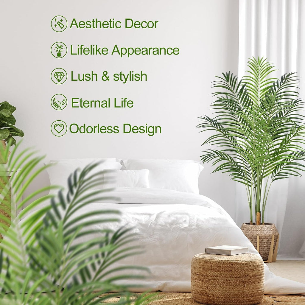 4ft artificial palm tree indoor plant tall fake, package contents