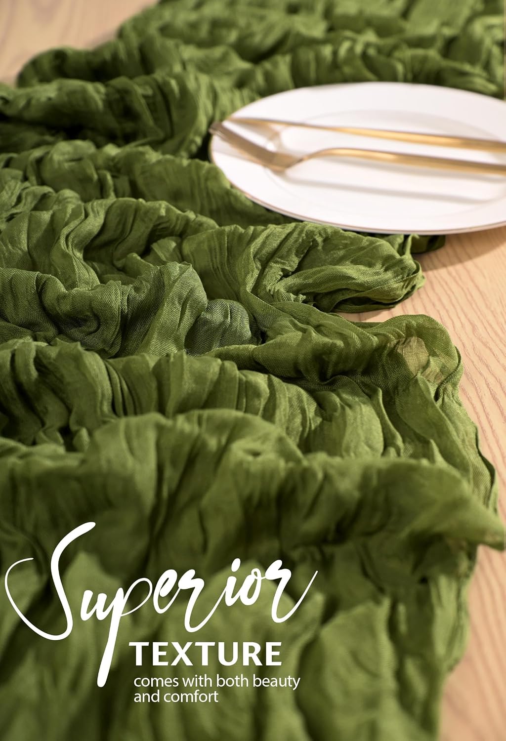 20 Pack Olive Green Cheesecloth Table Runner Wedding Birthday Table Decor