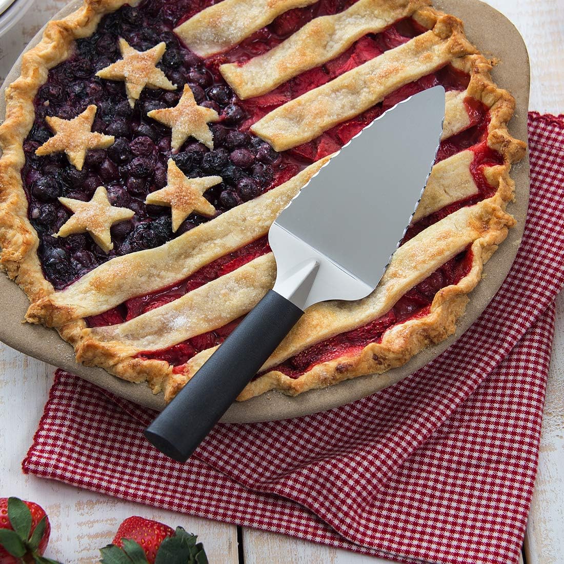 Rada Cutlery Serrated Pie Server (W220), Black, Pack of 2