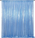 Poise3EHome Blue Sequin Backdrop,10FT x 10FT Sequin Photography Backdrop Curtain for Party Decoration, Baby Blue